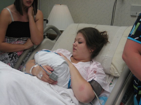 K with Grant after birth